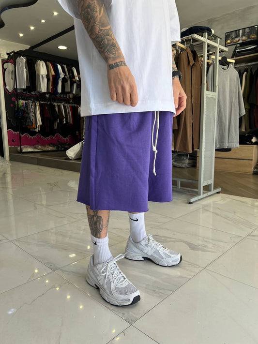 Pantaloncino di tuta 100%Cotone viola
