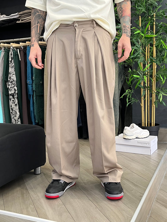 PANTALONE CON PINCE BEIGE