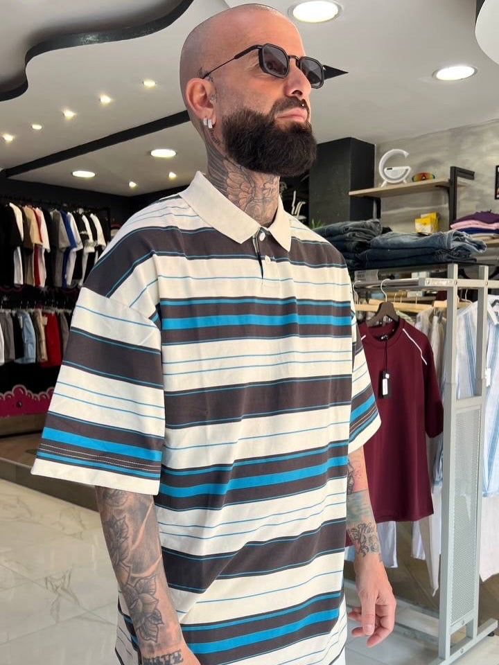Polo blu e celeste