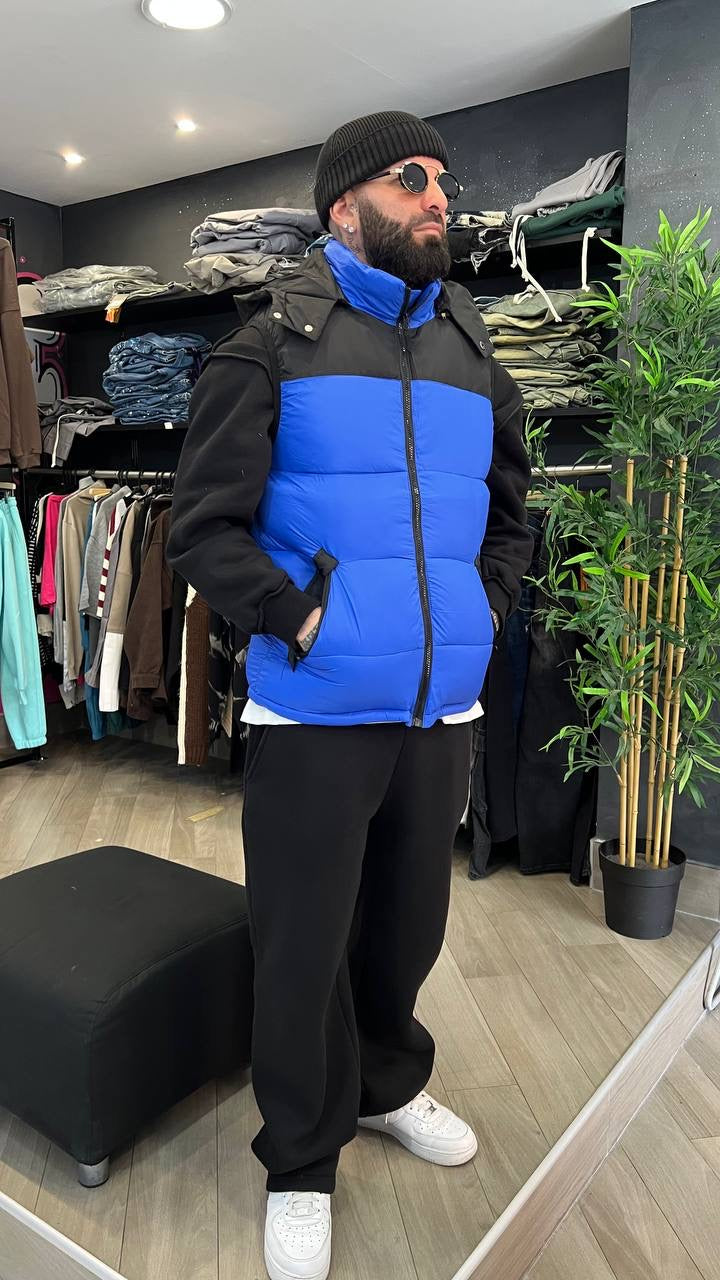 SMANICATO NERO/BLU