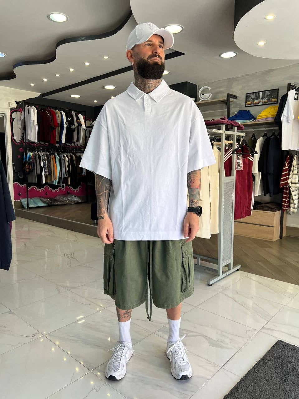 Cargo slavato verde