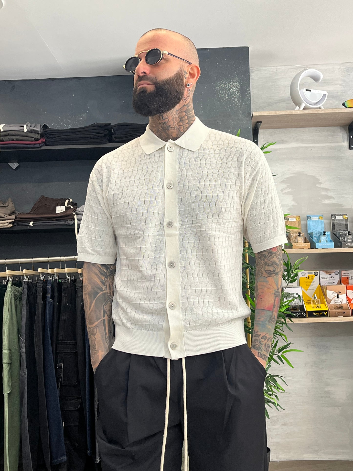 Polo Bottoni Bianca