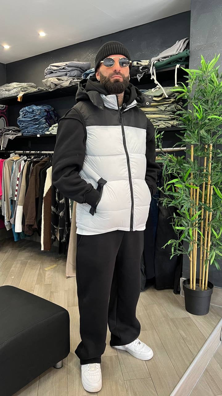 SMANICATO NERO/GRIGIO