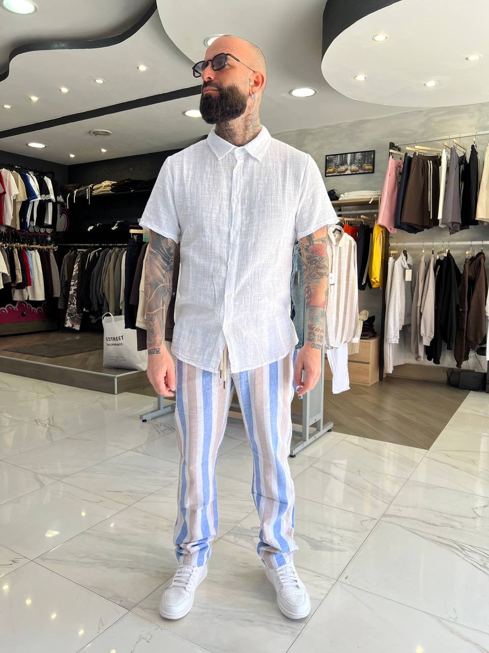 Camicia bianca lino
