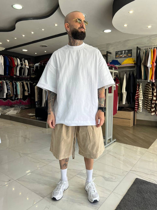 Pantaloncino slavato Camel cotone