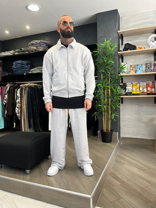 TUTA COTONE ZIP GRIGIO NIKE