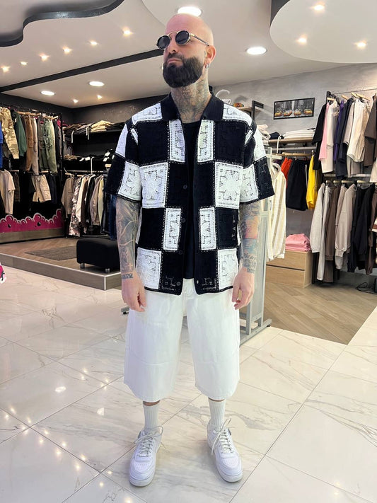Denim bianco oversize