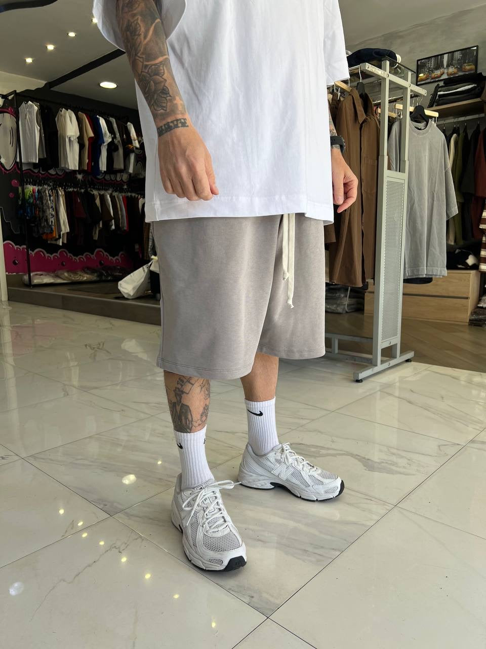 Pantaloncino di tuta grigio