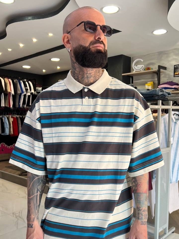 Polo blu e celeste