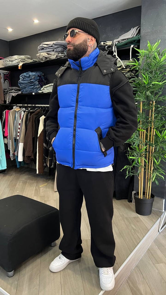 SMANICATO NERO/BLU