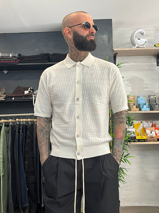 Polo Bottoni Bianca