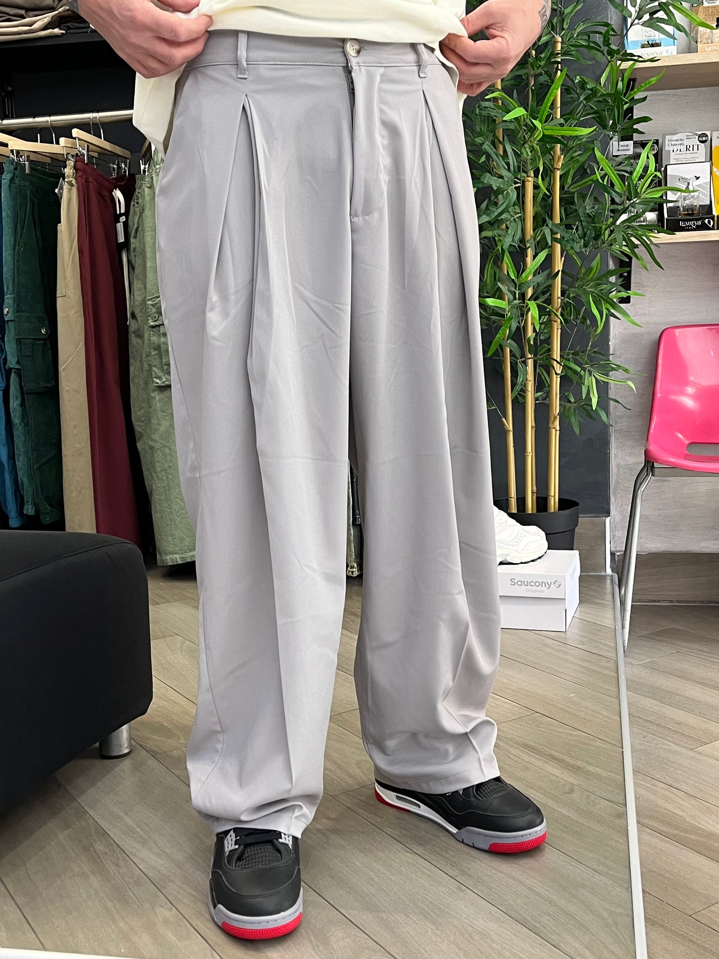 PANTALONE CON PINCE GRIGIO