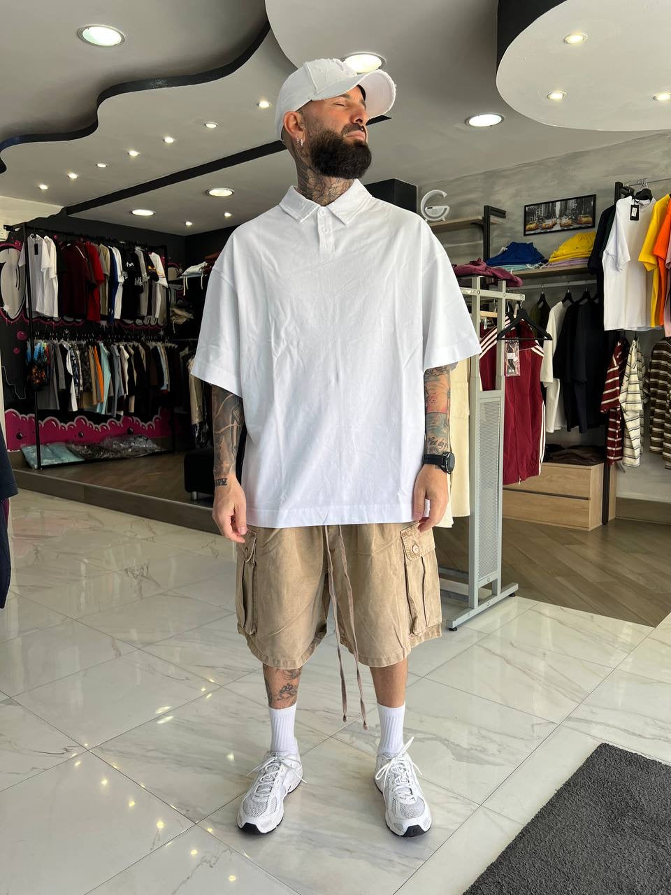 Cargo slavato Camel